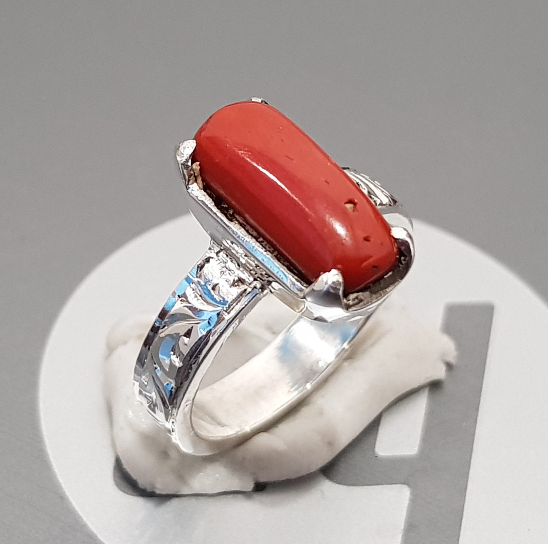 KJJEAXCMY boutique jewelry 925 sterling silver inlaid natural red coral  female ring support test - AliExpress