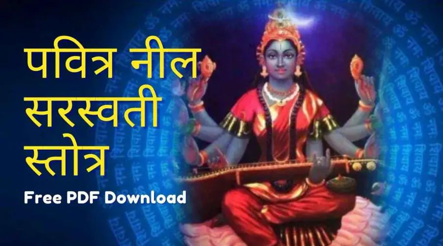 पवित्र नील सरस्वती स्तोत्र: बड़े से बड़े शत्रुओं का नाश करती है | Neel Saraswati Stotra | Free PDF Download