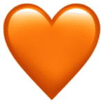 Orange Heart Emoji