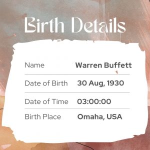 Warren Edward Buffett birth chart