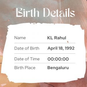 KL Rahul birth details