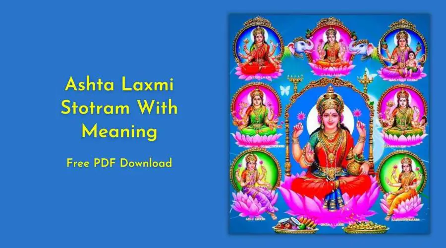 Ashta Laxmi Stotram With Meaning | Free PDF Download
