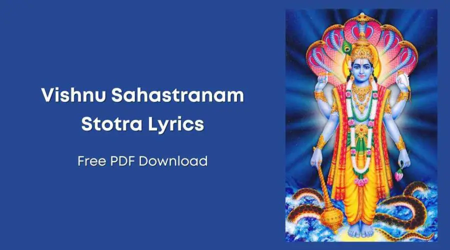 Vishnu Sahastranam Stotra Lyrics in English | Free PDF Download