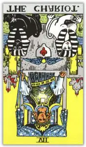The Chariot Tarot Card reversed