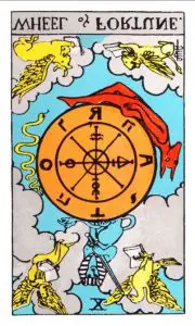 The Wheel of Fortune Tarot Card (Upright)