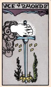 The Ace of Swords Tarot Card (Reversed)