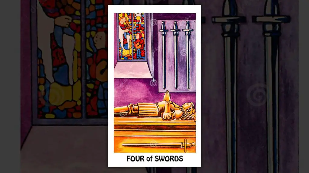 The Four of Swords Tarot Card Description