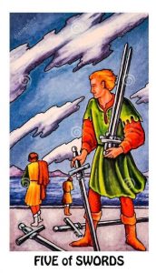 The Five of Swords Tarot Card (Upright)