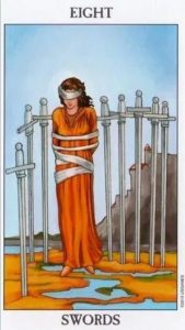 The Eight of Swords Tarot Card (Upright)