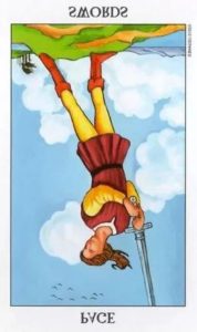 The Page of Swords Tarot Card (Reversed)