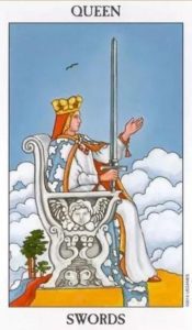 The Queen of Swords Tarot Card (Upright)