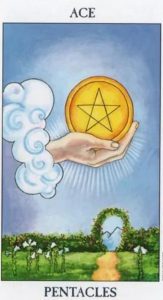 The Ace of Pentacles Tarot Card (Upright)