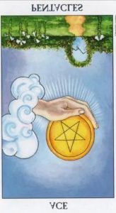 The Ace of Pentacles Tarot Card (Reversed)