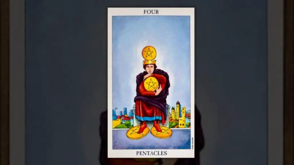 The Four of Pentacles Tarot Card Description