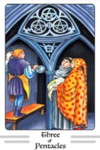 The Three of Pentacles Tarot Card (Upright)