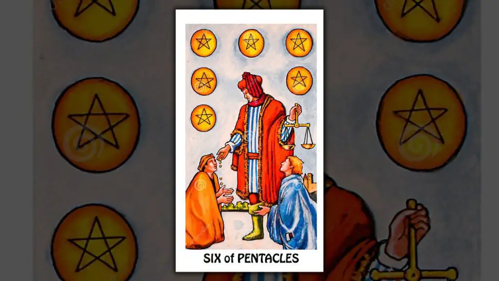 The Six of Pentacles Tarot Card Description