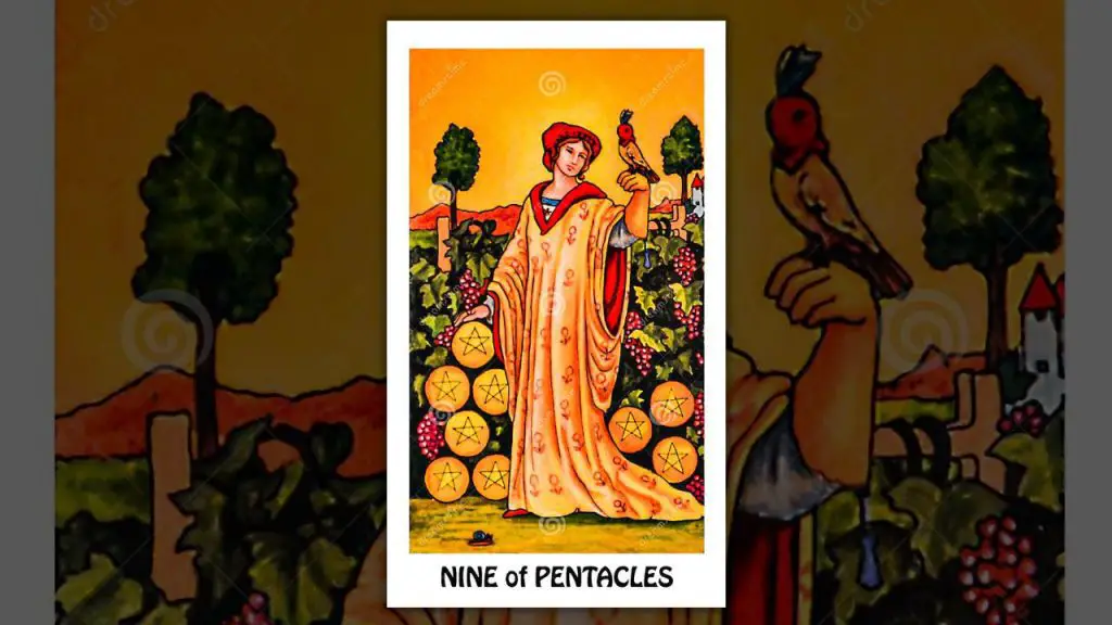 The Nine of Pentacles Tarot Card Description