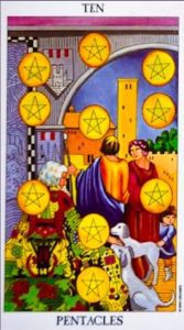 The Ten of Pentacles Tarot Card (Upright)