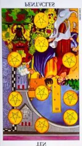 The Ten of Pentacles Tarot Card (Reversed)