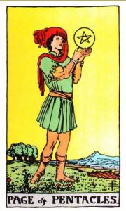 The Page of Pentacles Tarot Card (Upright)
