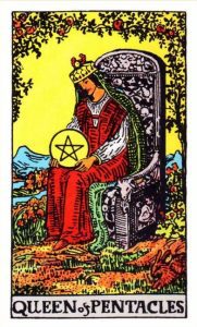 The Queen of Pentacles Tarot Card (Upright)