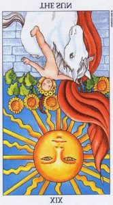 The Sun Tarot Card (Reversed)