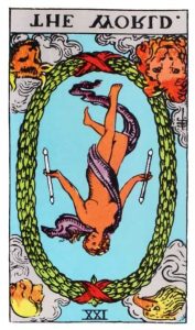 The World Tarot Card (Reversed)