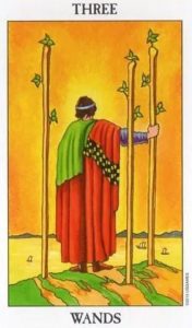 The Three of wands Tarot Card (Upright)