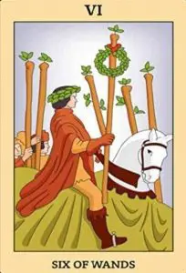 The Six of wands Tarot Card (Upright)