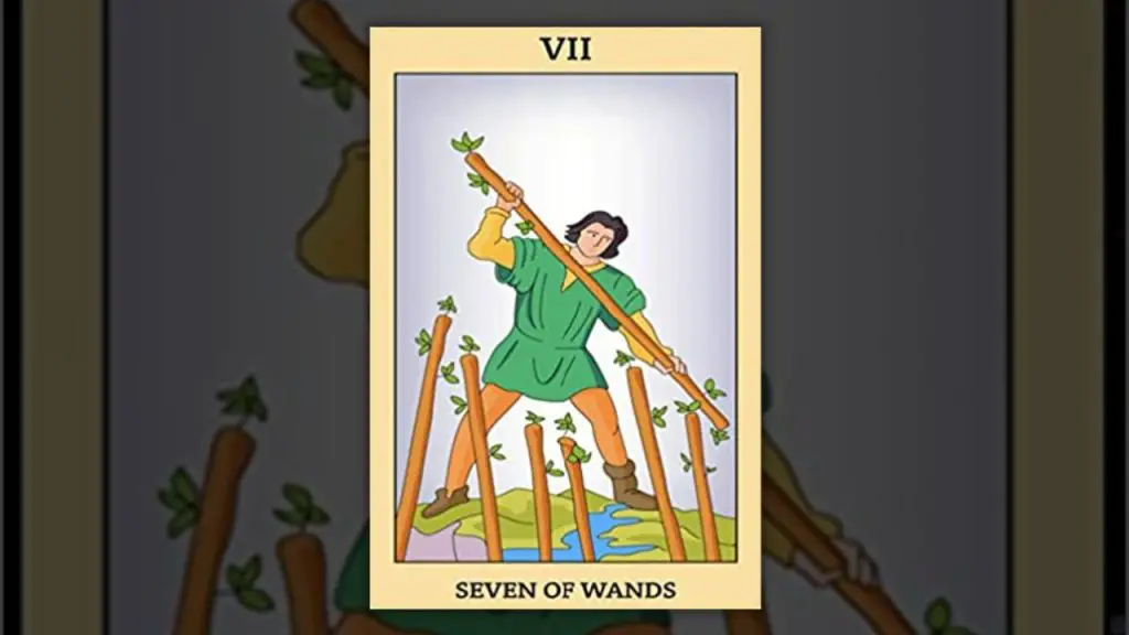 The Seven of wands Tarot Card Description