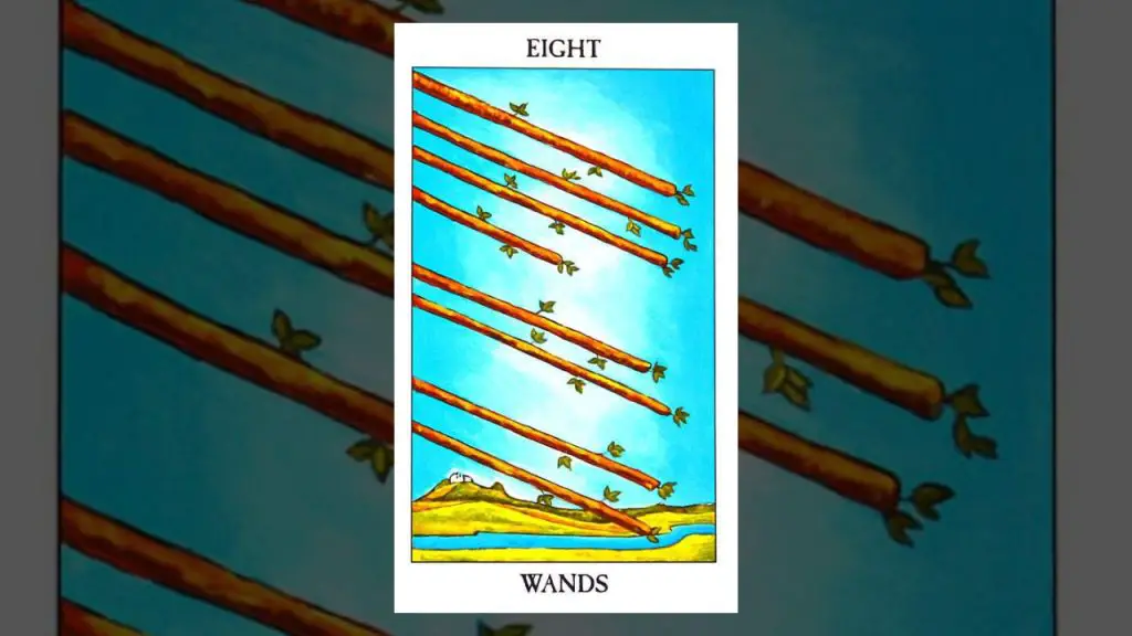 The Eight of wands Tarot Card Description