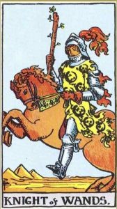 The Knight of wands Tarot Card (Upright)