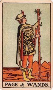 The Page of wands Tarot Card (Upright)