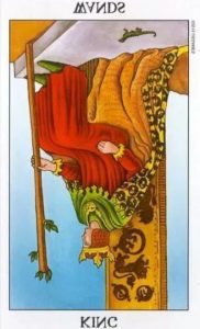 The King of wands Tarot Card (Reversed)