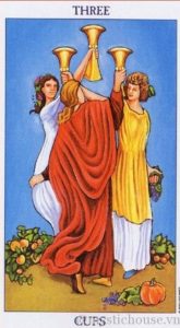 The Three of Cups Tarot Card (Upright)